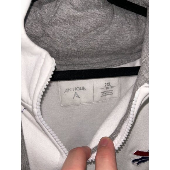 NWT Men's Antigua White Buffalo Bills Victory Full-Zip Hoodie, Men's 2XL - Picture 3 of 5